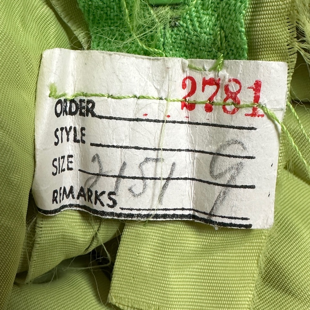 VINTAGE Bright Green Dress - Picture 8 of 14